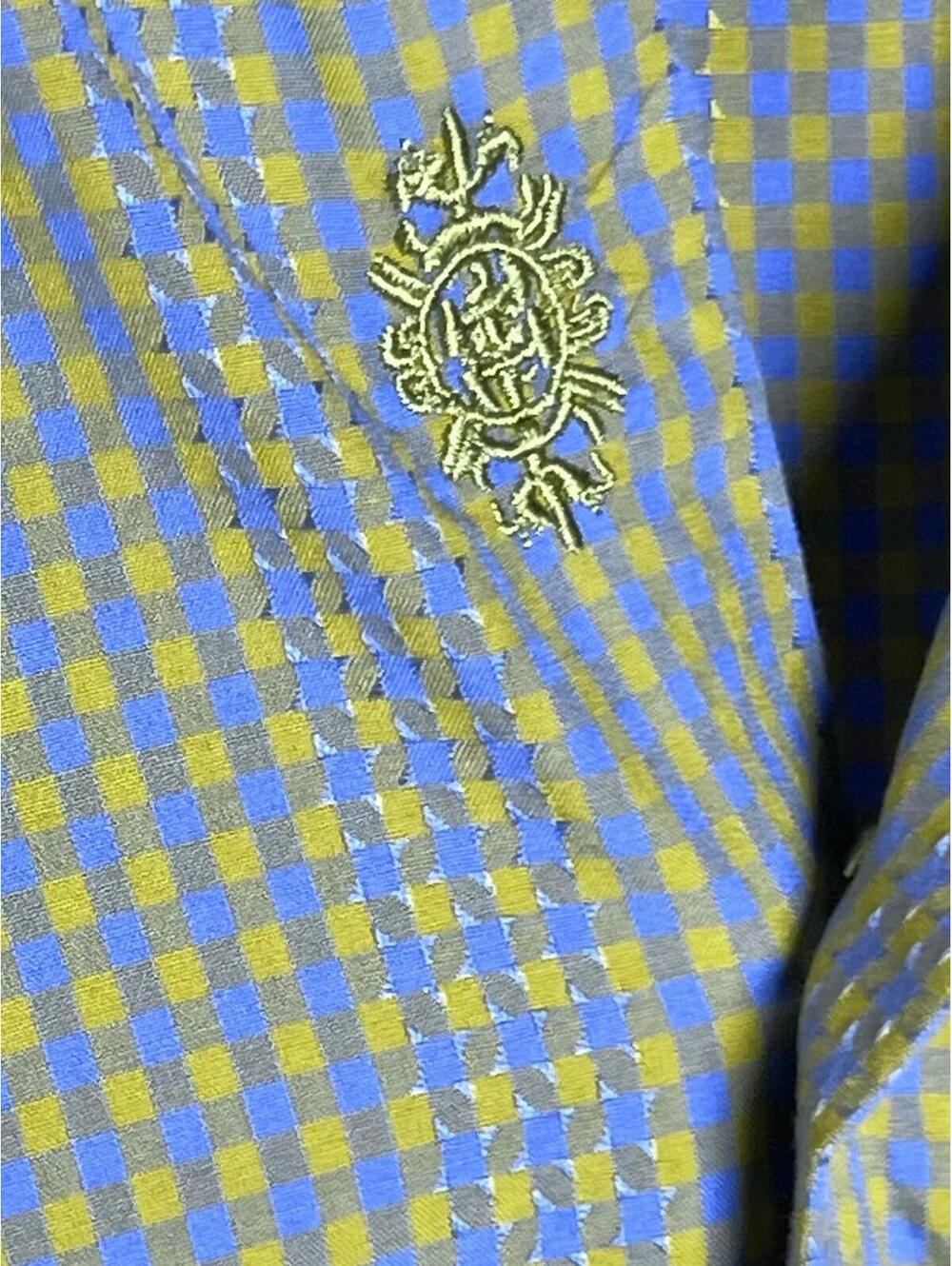 Robert Graham Classic Fit Large Green/Blue With Contrasting Cuffs EUC 42/16.5 - Picture 5 of 9